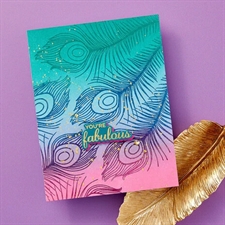 Spellbinders BetterPress Plate - Fabulous Feathers